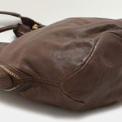 Givenchy Brown Textured Leather Small Tinhan Hobo Bag