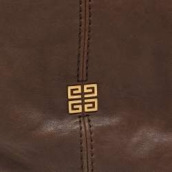 Givenchy Brown Textured Leather Small Tinhan Hobo Bag