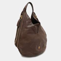 Givenchy Brown Textured Leather Small Tinhan Hobo Bag