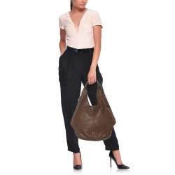 Givenchy Brown Textured Leather Small Tinhan Hobo Bag