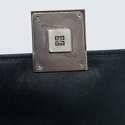 مملوكة مسبقًا Givenchy Black Glossy Leather Mini 4G Crossbody Bag