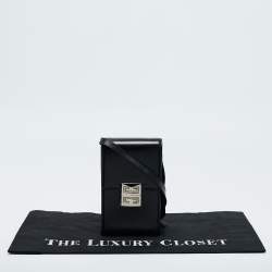 مملوكة مسبقًا Givenchy Black Glossy Leather Mini 4G Crossbody Bag