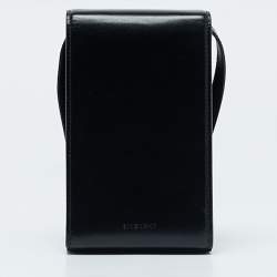 مملوكة مسبقًا Givenchy Black Glossy Leather Mini 4G Crossbody Bag