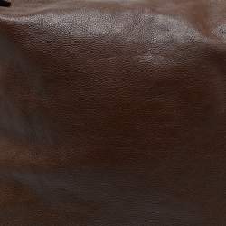 Pre Owned Givenchy Brown Leather Side Zip Hobo