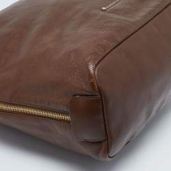 Pre Owned Givenchy Brown Leather Side Zip Hobo