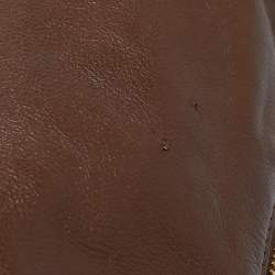 Pre Owned Givenchy Brown Leather Side Zip Hobo