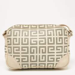 Givenchy Beige/Grey Signature Canvas and Leather Crossbody Bag