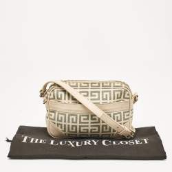 Givenchy Beige/Grey Signature Canvas and Leather Crossbody Bag