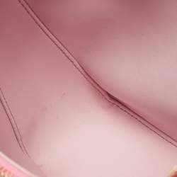 مملوكة مسبقًا Givenchy Pink Monogram Coated Canvas and Leather Small Moon Cut Shoulder Bag
