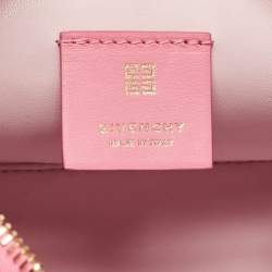 مملوكة مسبقًا Givenchy Pink Monogram Coated Canvas and Leather Small Moon Cut Shoulder Bag