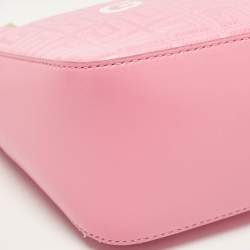 مملوكة مسبقًا Givenchy Pink Monogram Coated Canvas and Leather Small Moon Cut Shoulder Bag