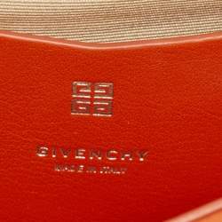 Pre Owned Givenchy Orange Quilted Leather 4G Chain Shoulder Bag