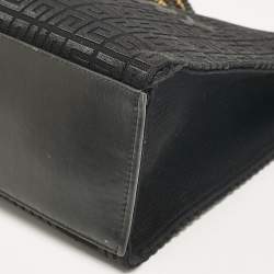 Givenchy Black Monogram Embroidered Canvas G Tote