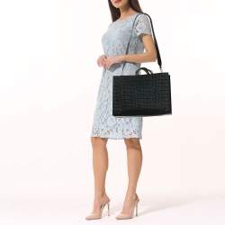Givenchy Black Monogram Embroidered Canvas G Tote