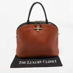 مملوكة مسبقًا Givenchy Brown/Black Leather Obsedia Satchel