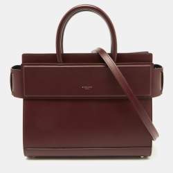 Givenchy Burgundy Leather Small Horizon Tote