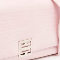 Givenchy Pink Embossed Leather Large 4G Shoulder Bag