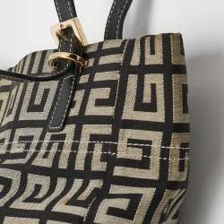 Givenchy Grey/Black Monogram Canvas and Leather Tassel Zip Tote