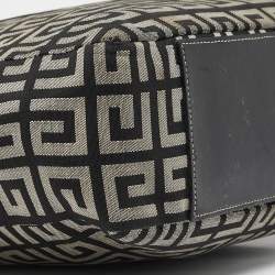 Givenchy Grey/Black Monogram Canvas and Leather Tassel Zip Tote