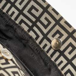 Givenchy Grey/Black Monogram Canvas and Leather Tassel Zip Tote