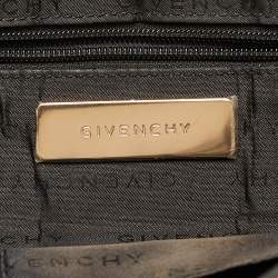 Givenchy Grey/Black Monogram Canvas and Leather Tassel Zip Tote