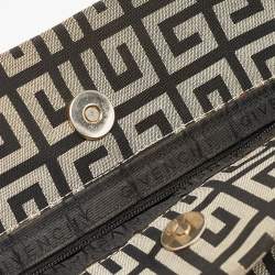 Givenchy Grey/Black Monogram Canvas and Leather Tassel Zip Tote