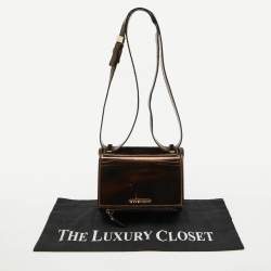 Givenchy Brown Leather Mini Pandora Box Shoulder Bag