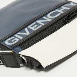 Givenchy Blue/White Leather Sac Bandouillere Fin Crossbody Bag
