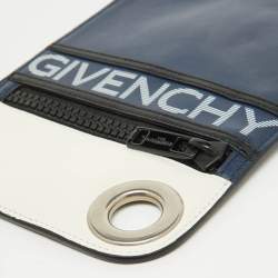 Givenchy Blue/White Leather Sac Bandouillere Fin Crossbody Bag