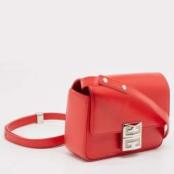 Givenchy Red Leather Mini 4G Crossbody Bag