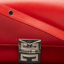 Givenchy Red Leather Mini 4G Crossbody Bag
