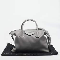 Givenchy Grey Leather Medium Antigona Soft Satchel