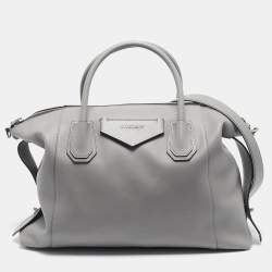 Givenchy Grey Leather Medium Antigona Soft Satchel
