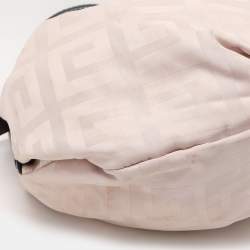 Givenchy Light Beige/Black Monogram Nylon and Leather Hobo
