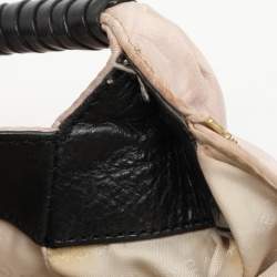 Givenchy Light Beige/Black Monogram Nylon and Leather Hobo