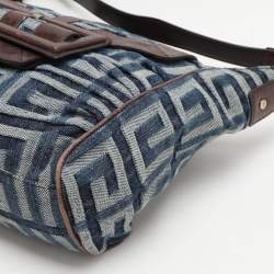Givenchy Blue/Brown Fabric and Leather Shoulder Bag