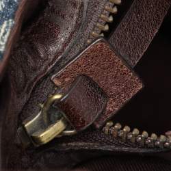 Givenchy Blue/Brown Fabric and Leather Shoulder Bag