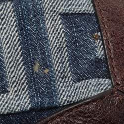 Givenchy Blue/Brown Fabric and Leather Shoulder Bag