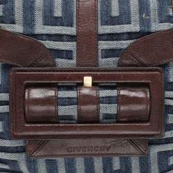 Givenchy Blue/Brown Fabric and Leather Shoulder Bag