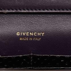Givenchy Plum Snakeskin 4G Chain Clutch