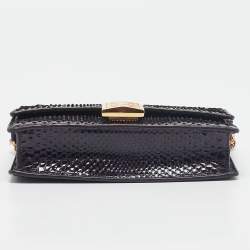 Givenchy Plum Snakeskin 4G Chain Clutch