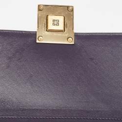 Givenchy Plum Snakeskin 4G Chain Clutch