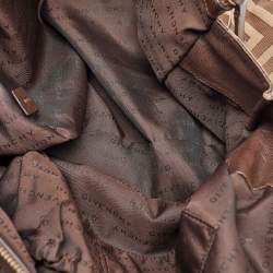 Givenchy Brown/Beige Monogram Canvas and Leather Double Zip Tote