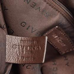 Givenchy Brown/Beige Monogram Canvas and Leather Double Zip Tote
