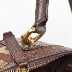 Givenchy Brown/Beige Monogram Canvas and Leather Double Zip Tote