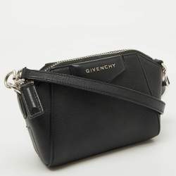Givenchy Black Leather Micro Antigona Shoulder Bag