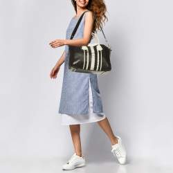 Givenchy Black/White Leather Medium Antigona Satchel