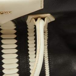 Givenchy Black/White Leather Medium Antigona Satchel