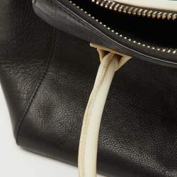 Givenchy Black/White Leather Medium Antigona Satchel