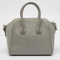 Givenchy Grey Leather Mini Antigona Satchel